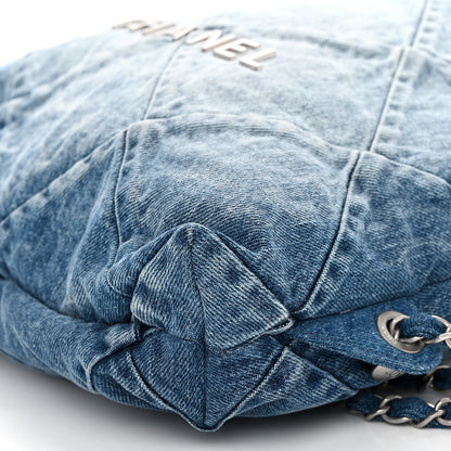 Chanel Denim Quilted Chanel 22 Backpack Blue 10 of 10