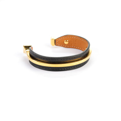 Hermes Box Binome Cuff S Black Gold 3 of 5