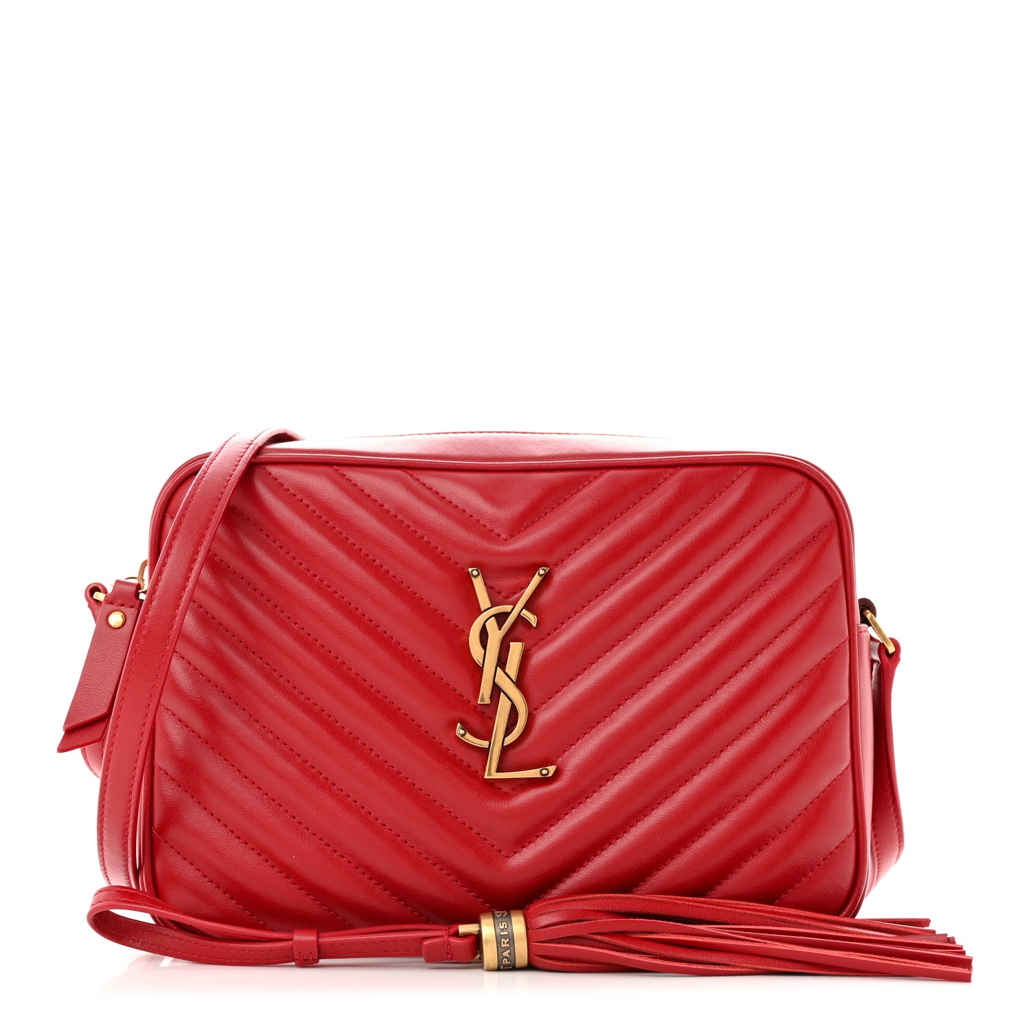 Saint Laurent Calfskin Matelasse Monogram Lou Camera Bag Rouge Eros 1 of 11