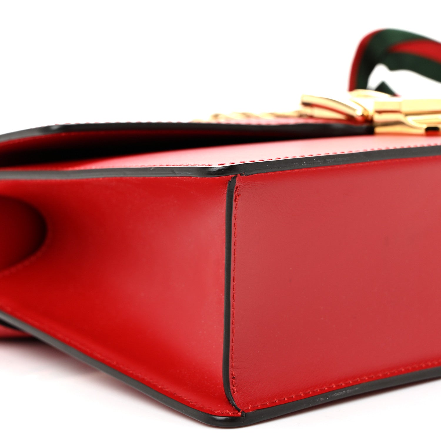 Gucci Calfskin Small Sylvie Shoulder Bag Hibiscus Red 9 of 10