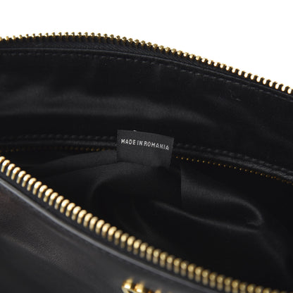Miu Miu Soft Calf Studded Zip Pouch Black 6 of 9