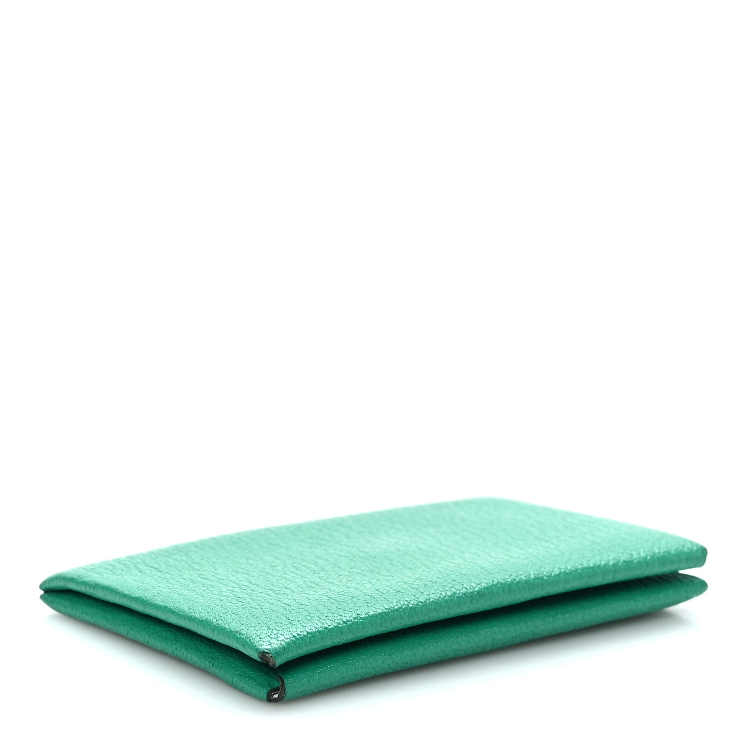 Chevre Mysore Verso Calvi Card Case Menthe Bleu Brume