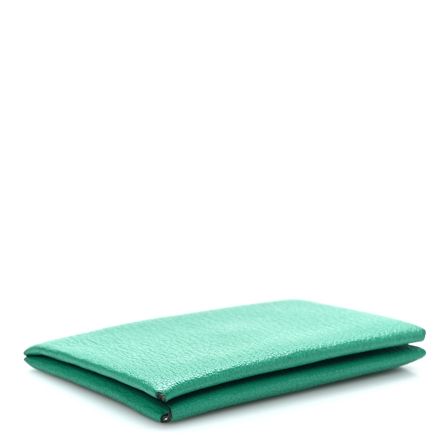Hermes Chevre Mysore Verso Calvi Card Case Menthe Bleu Brume 4 of 9