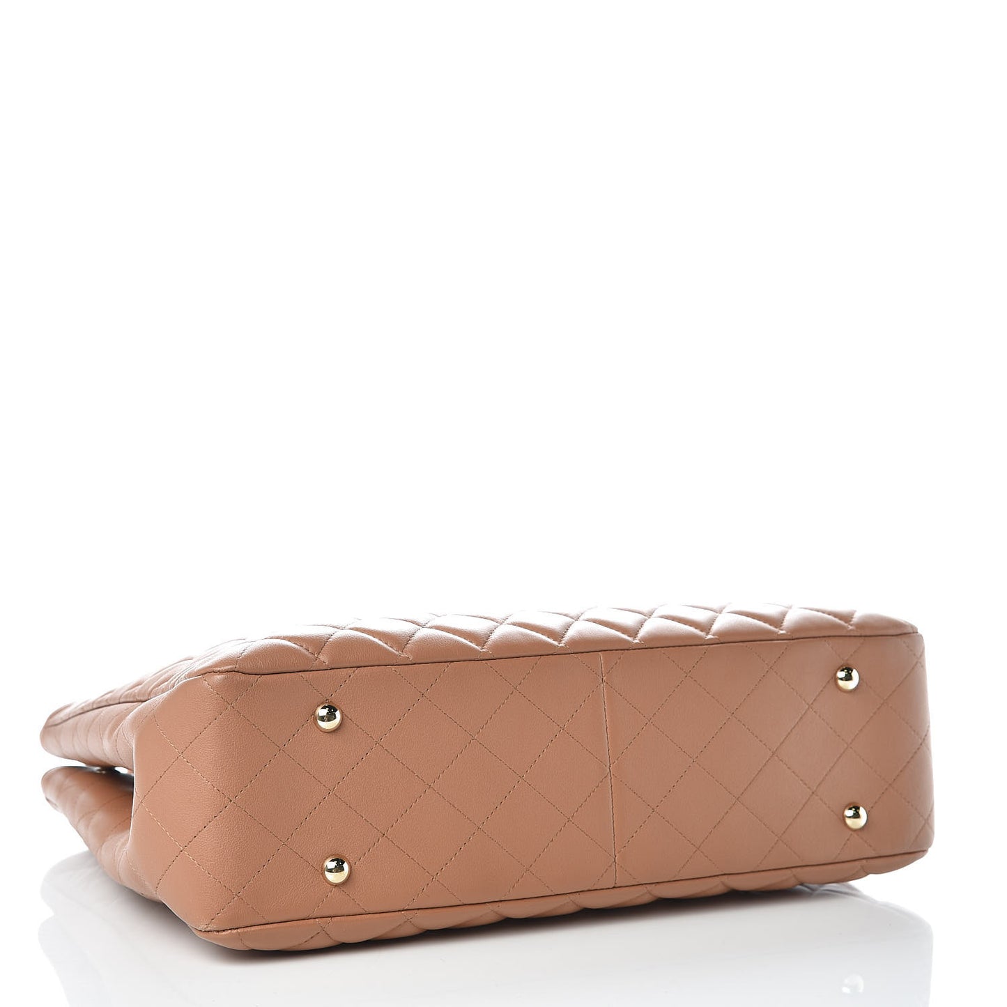Calfskin Quilted Timeless Tote Beige