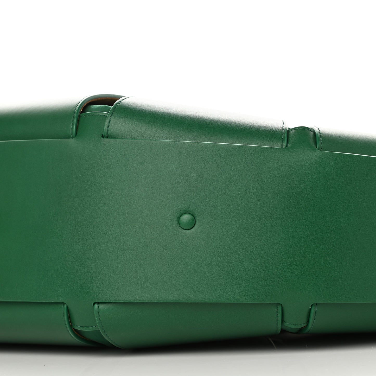 French Calfskin Large Shell Bag Racing Green