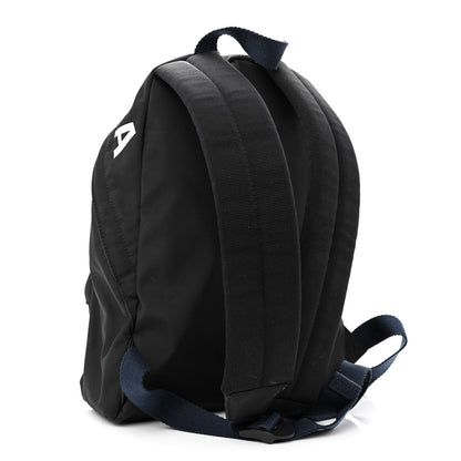 Balenciaga Sport Nylon Logo Embroidered S Wheel Backpack Black White 3 of 10