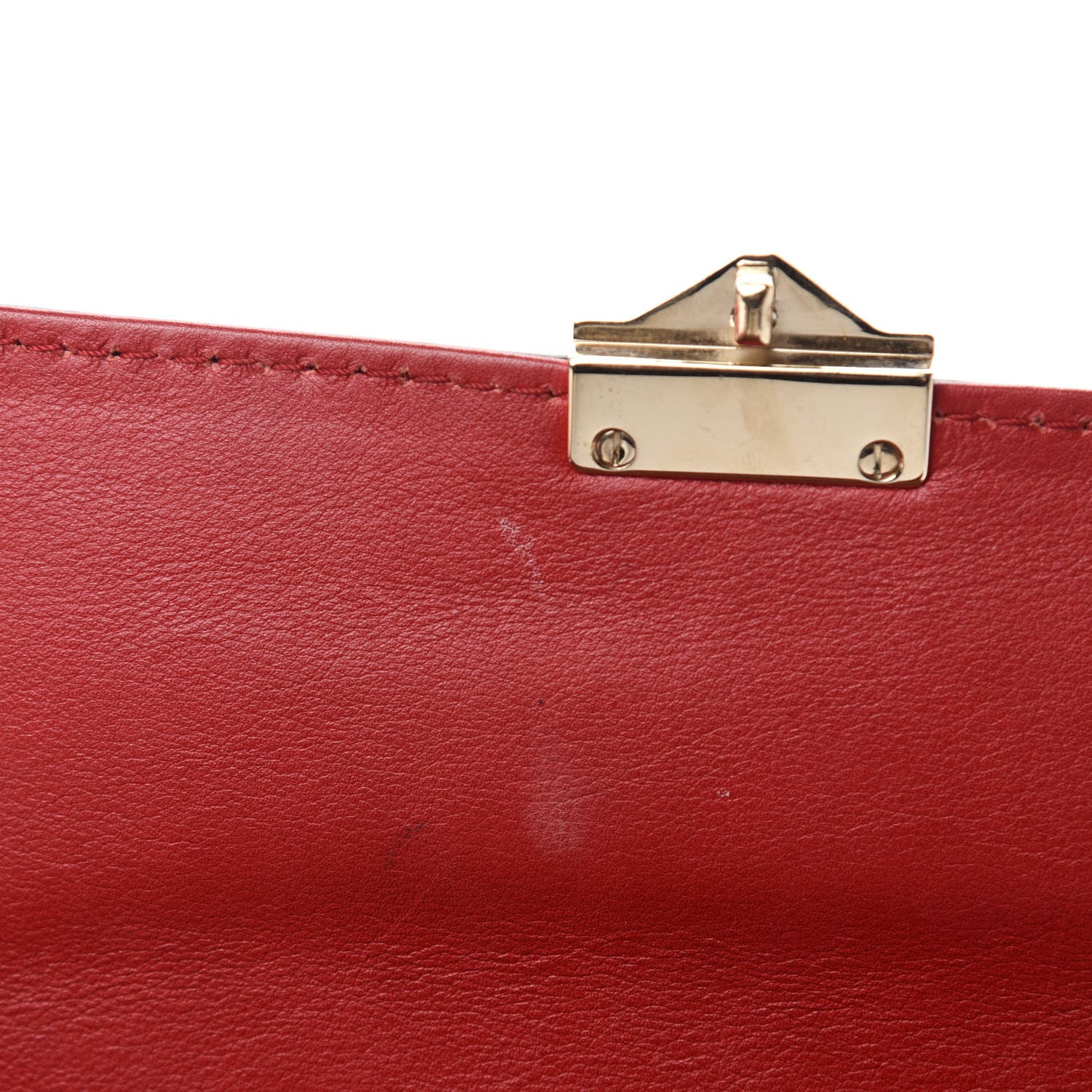 Valentino Garavani Vitello Large Glam Lock Rockstud Flap Red 11 of 15