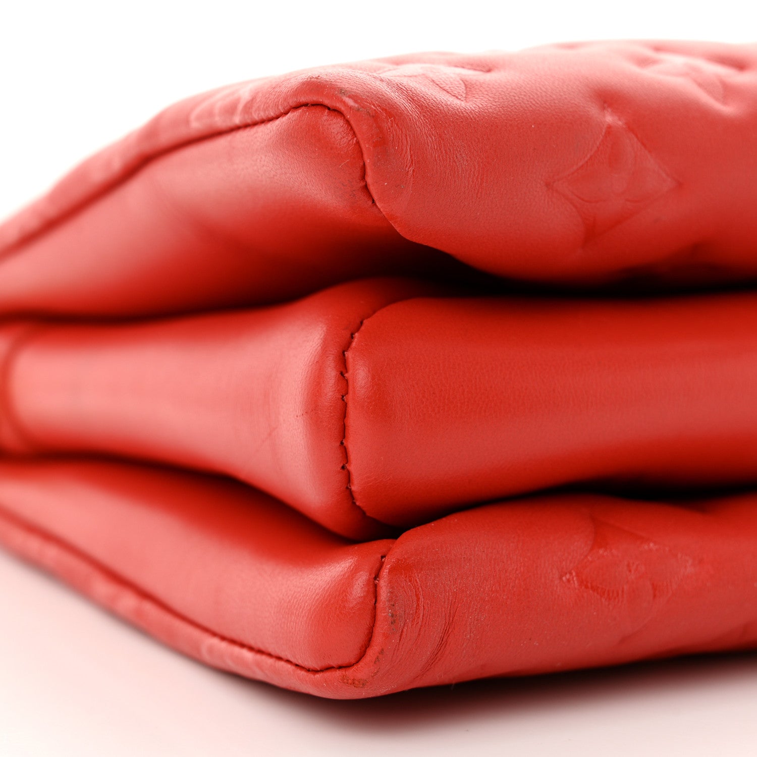 Louis Vuitton Lambskin Embossed Monogram Coussin PM Red 8 of 10