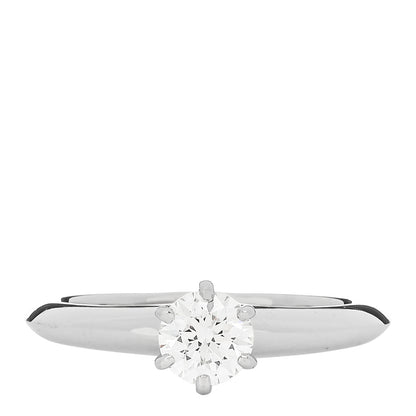 Tiffany Platinum Diamond .54ct Solitaire Engagement Ring 53 6.5 1 of 7