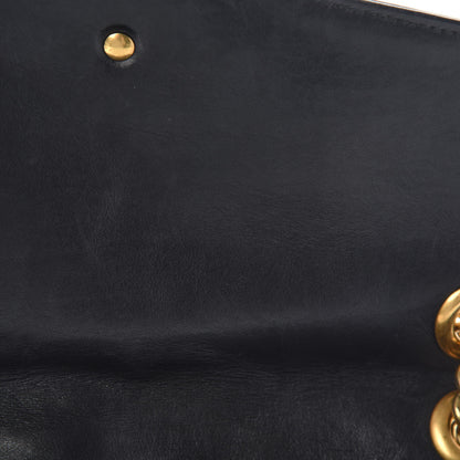 Gucci Calfskin Matelasse Medium GG Marmont Shoulder Bag Black 10 of 11