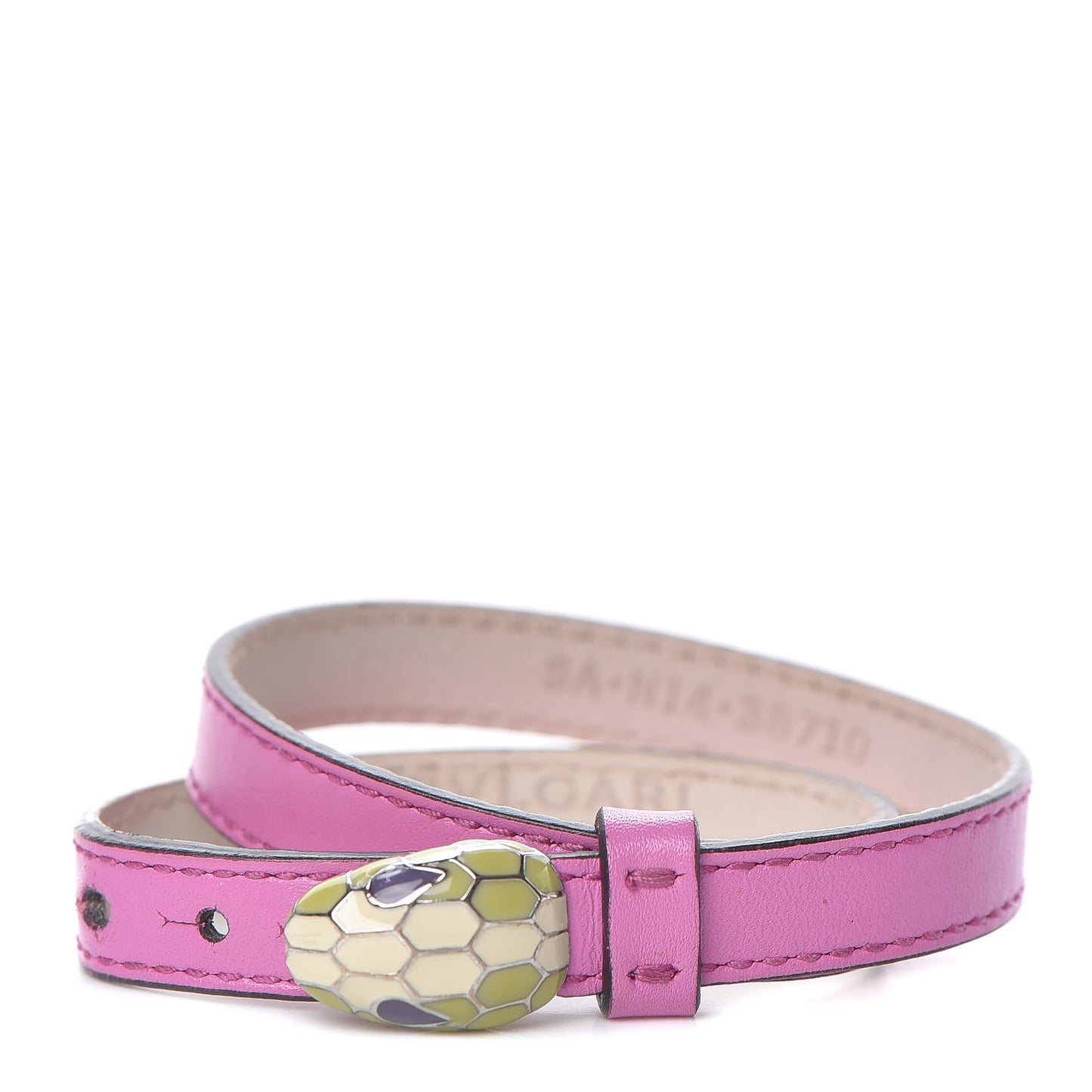 Calfskin Forever Serpenti Bracelet Pink