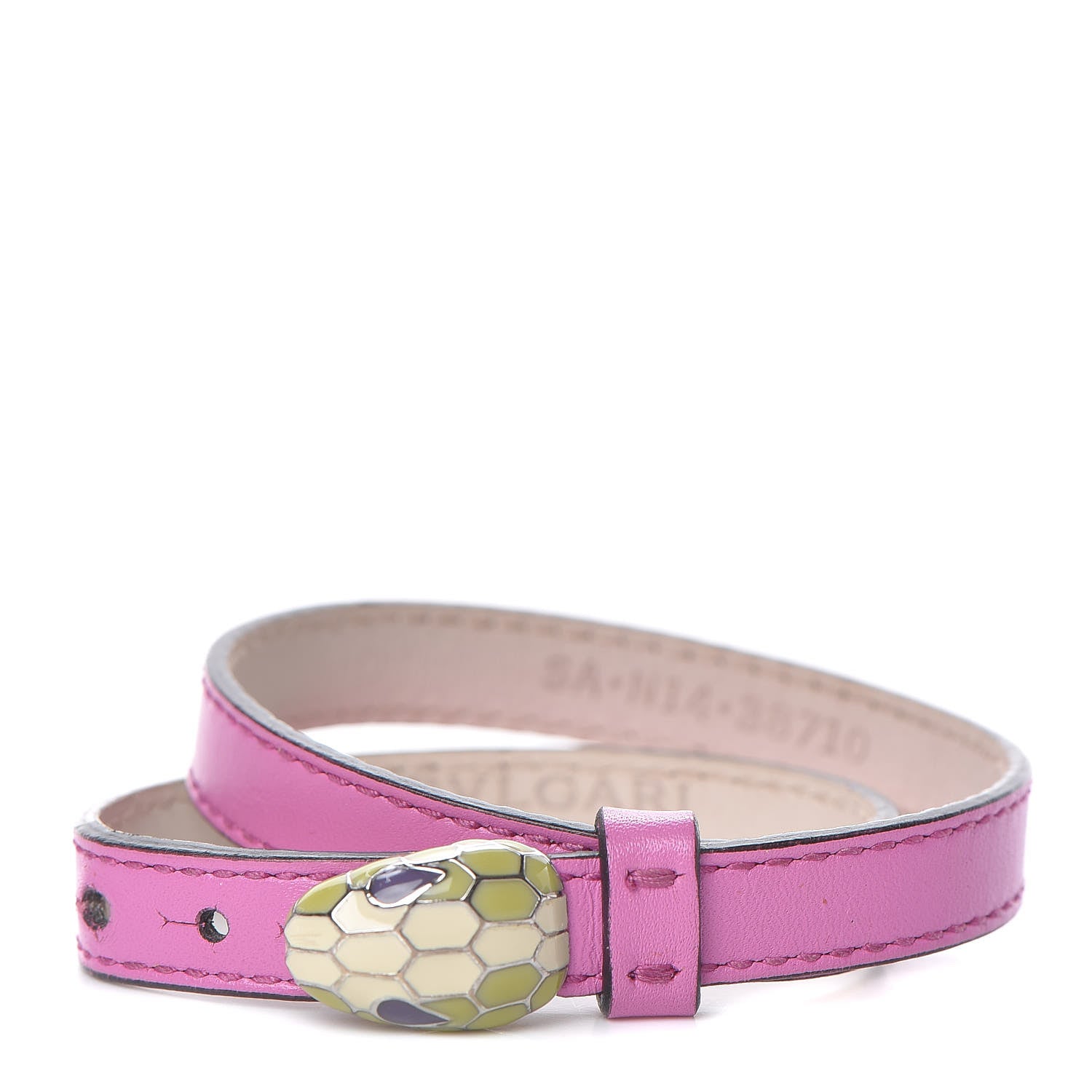 Bulgari Calfskin Forever Serpenti Bracelet Pink 1 of 6