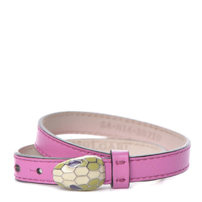Bulgari Calfskin Forever Serpenti Bracelet Pink 1 of 6