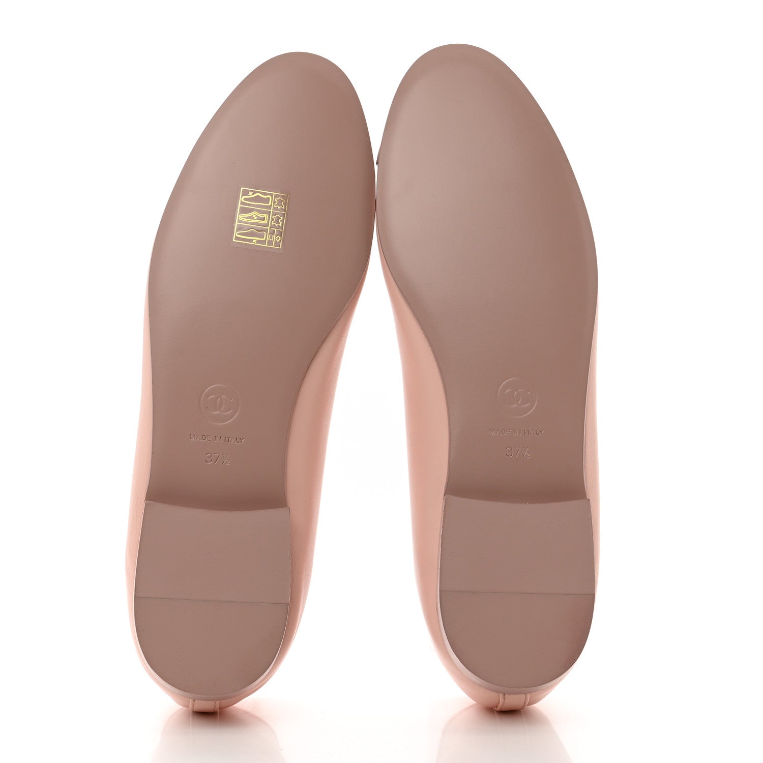 Chanel Lambskin Cap Toe CC Ballerina Flats 37.5 5 of 9