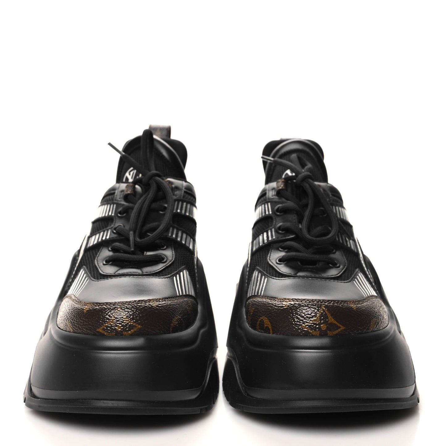 Calfskin Monogram LV Archlight 2.0 Platform Sneakers 39 Black