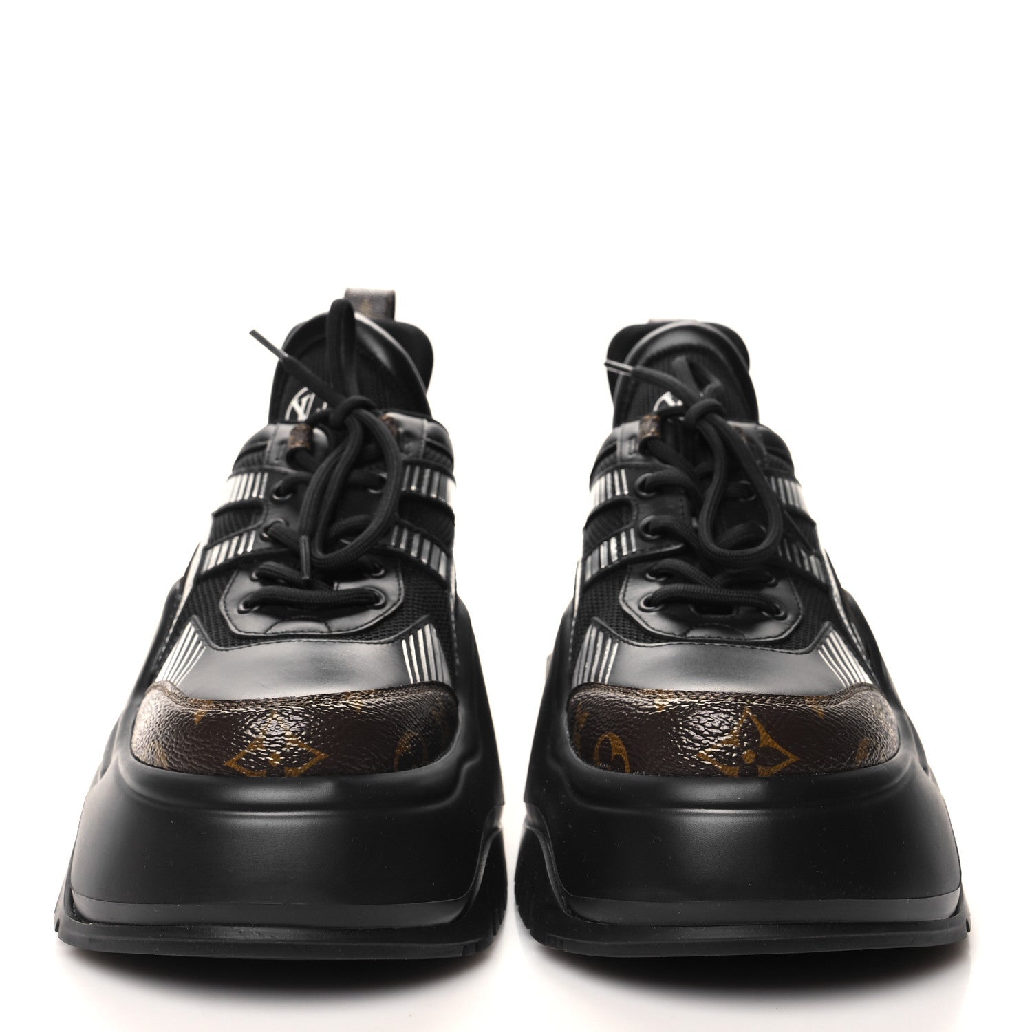 Louis Vuitton Calfskin Monogram LV Archlight 2.0 Platform Sneakers 39 Black 2 of 8