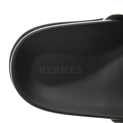 Hermes Calfskin Womens Chypre Sandals 38.5 White 7 of 9