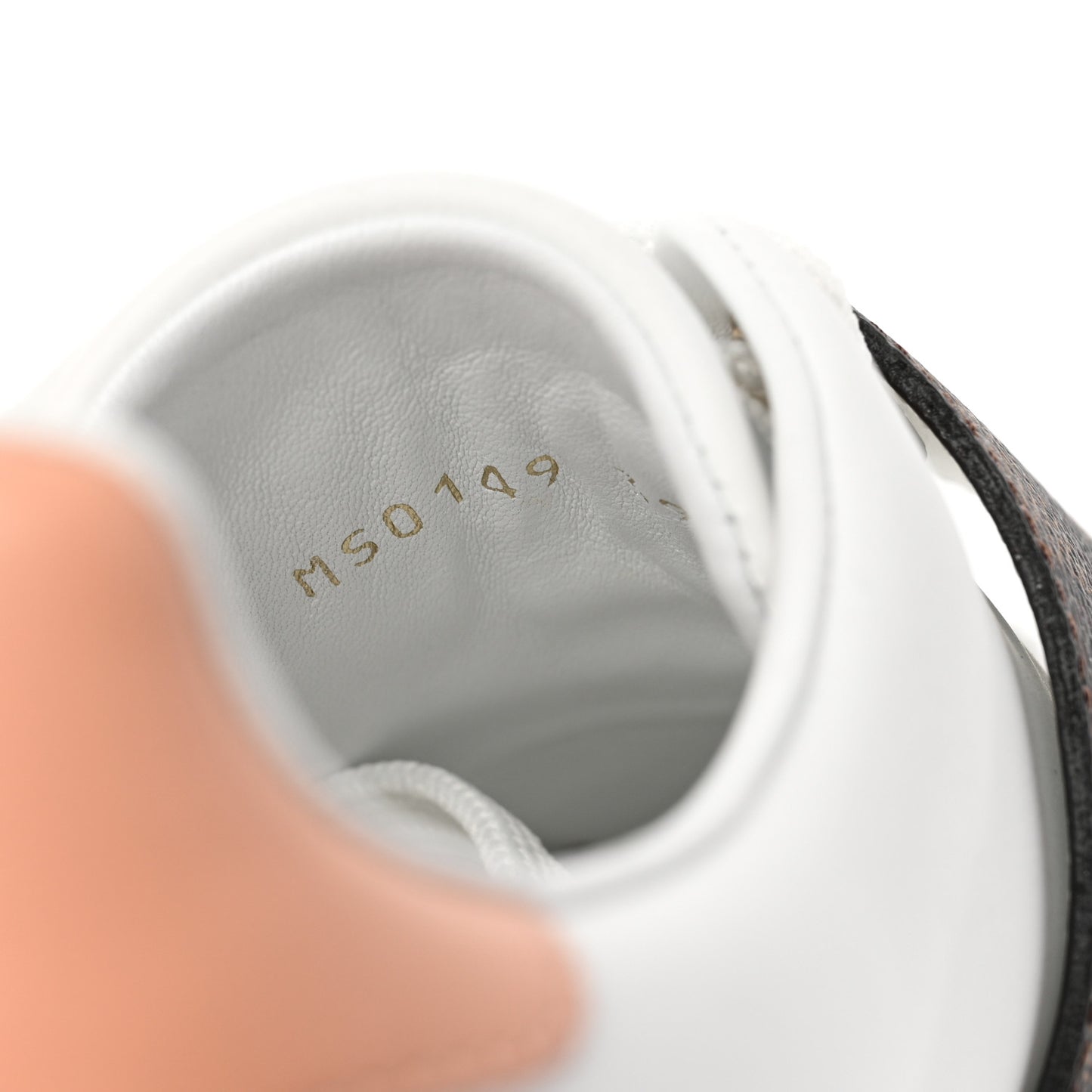 Damier Ebene Front Row Sneaker 39 White