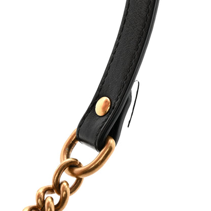 Gucci Calfskin Matelasse Small GG Marmont Top Handle Shoulder Bag Black 11 of 12