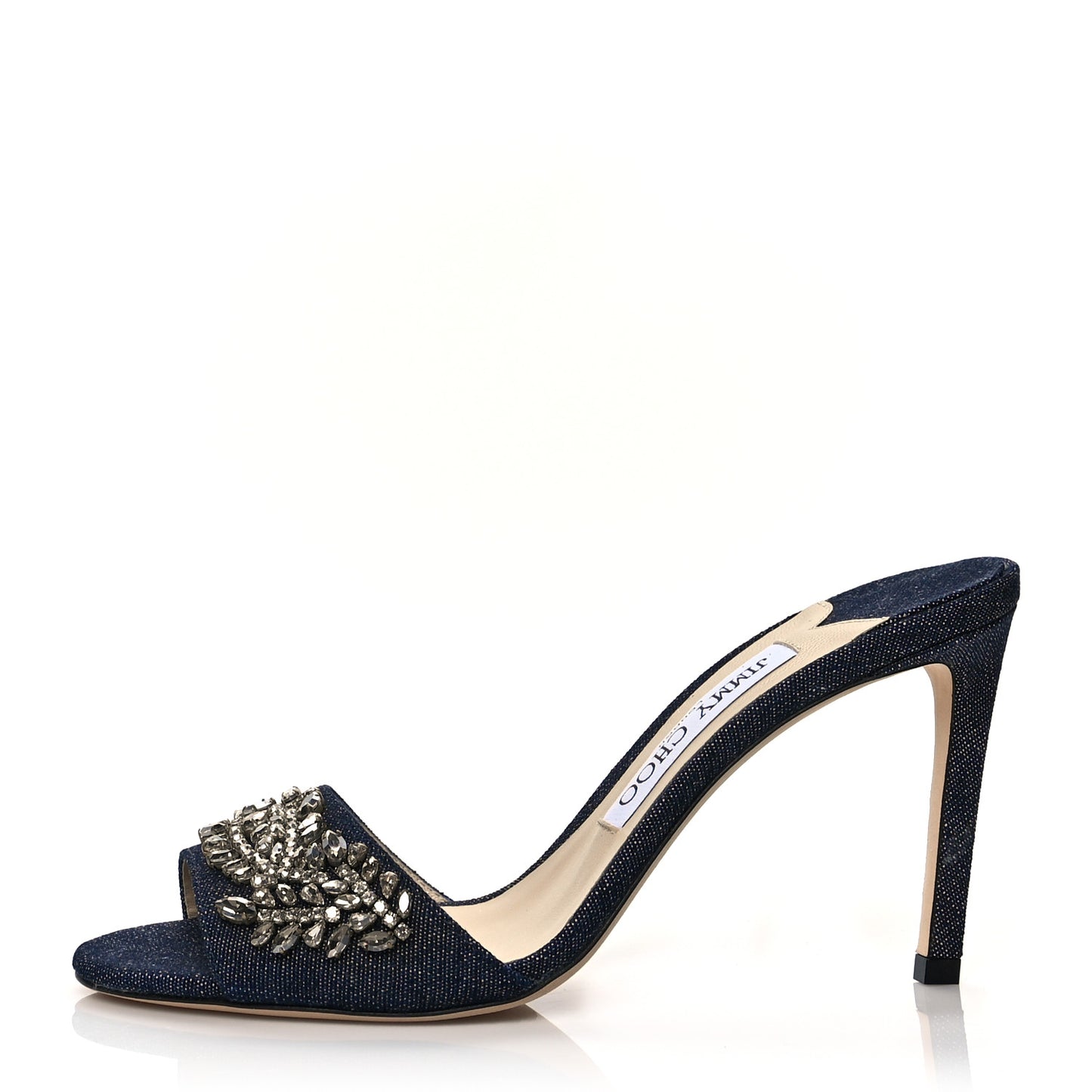 Denim Stacey Crystals Mule 37 Indigo