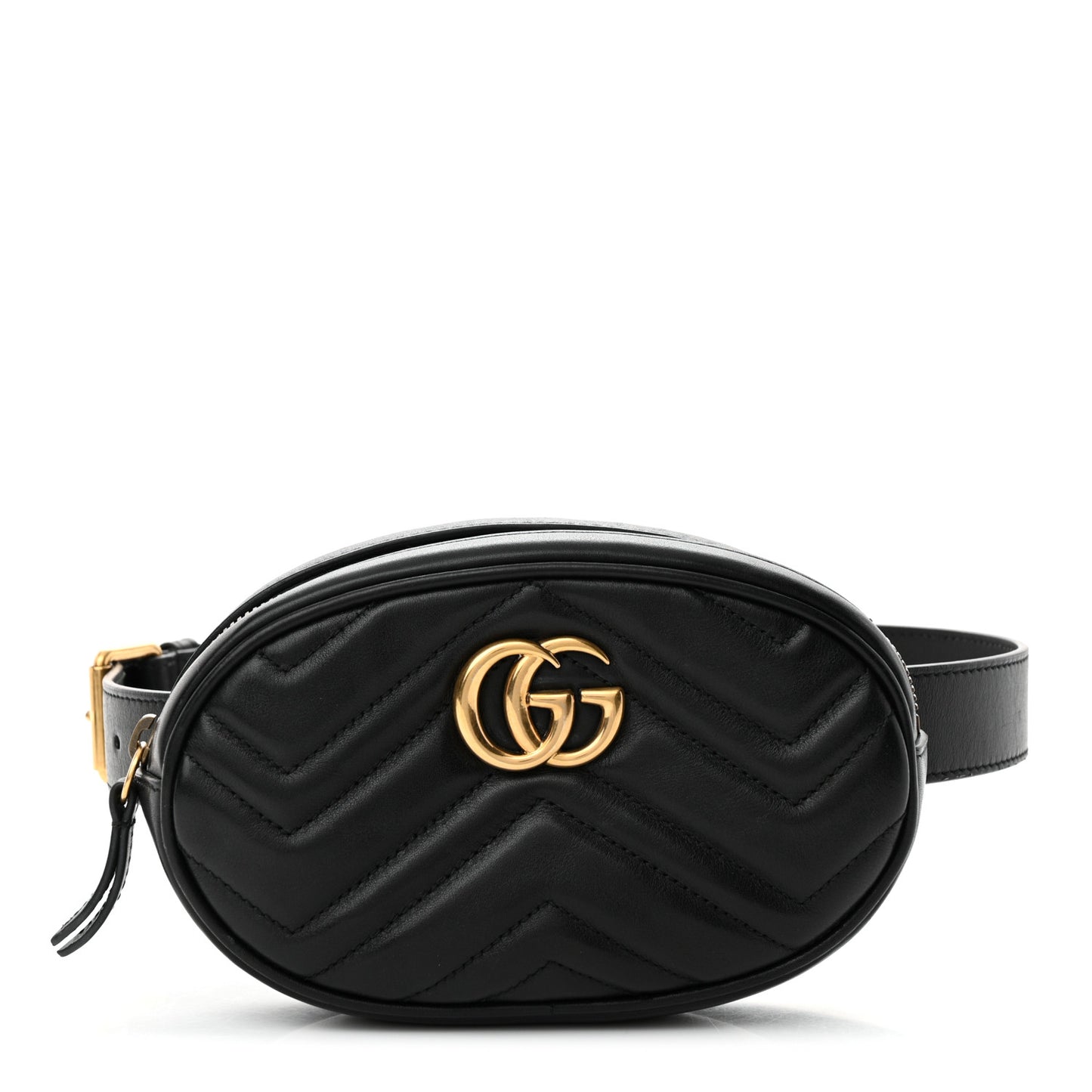 Calfskin Matelasse GG Marmont Belt Bag 75 30 Black