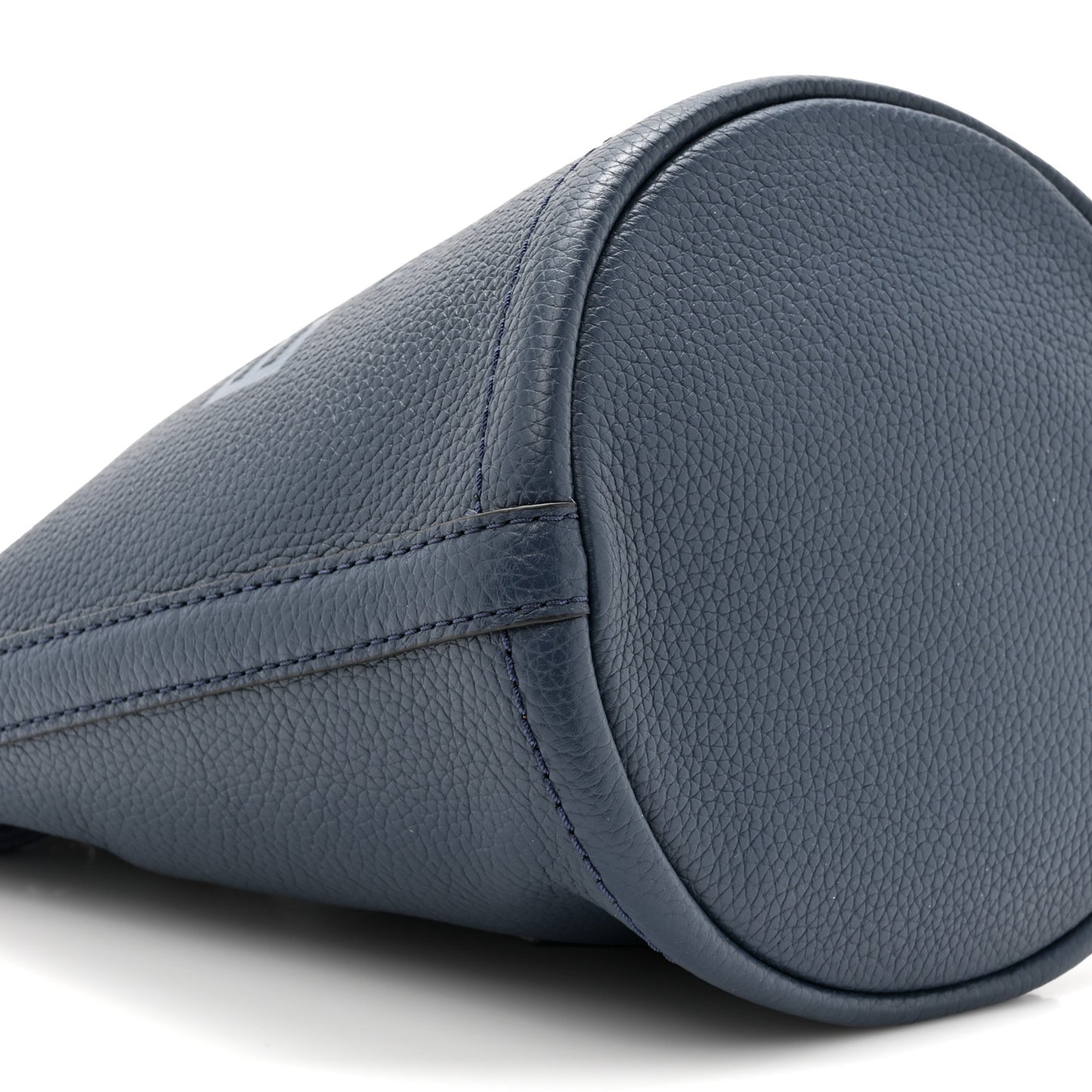 Grained Calfskin Mini The Bucket Bag Blue Sea