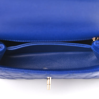 Chanel Caviar Quilted Mini Coco Handle Flap Blue 4 of 9