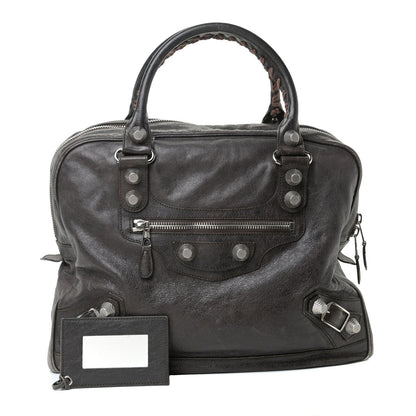 Balenciaga Agneau Giant 12 Silver Hardware Office Tote Charbon 2 of 26