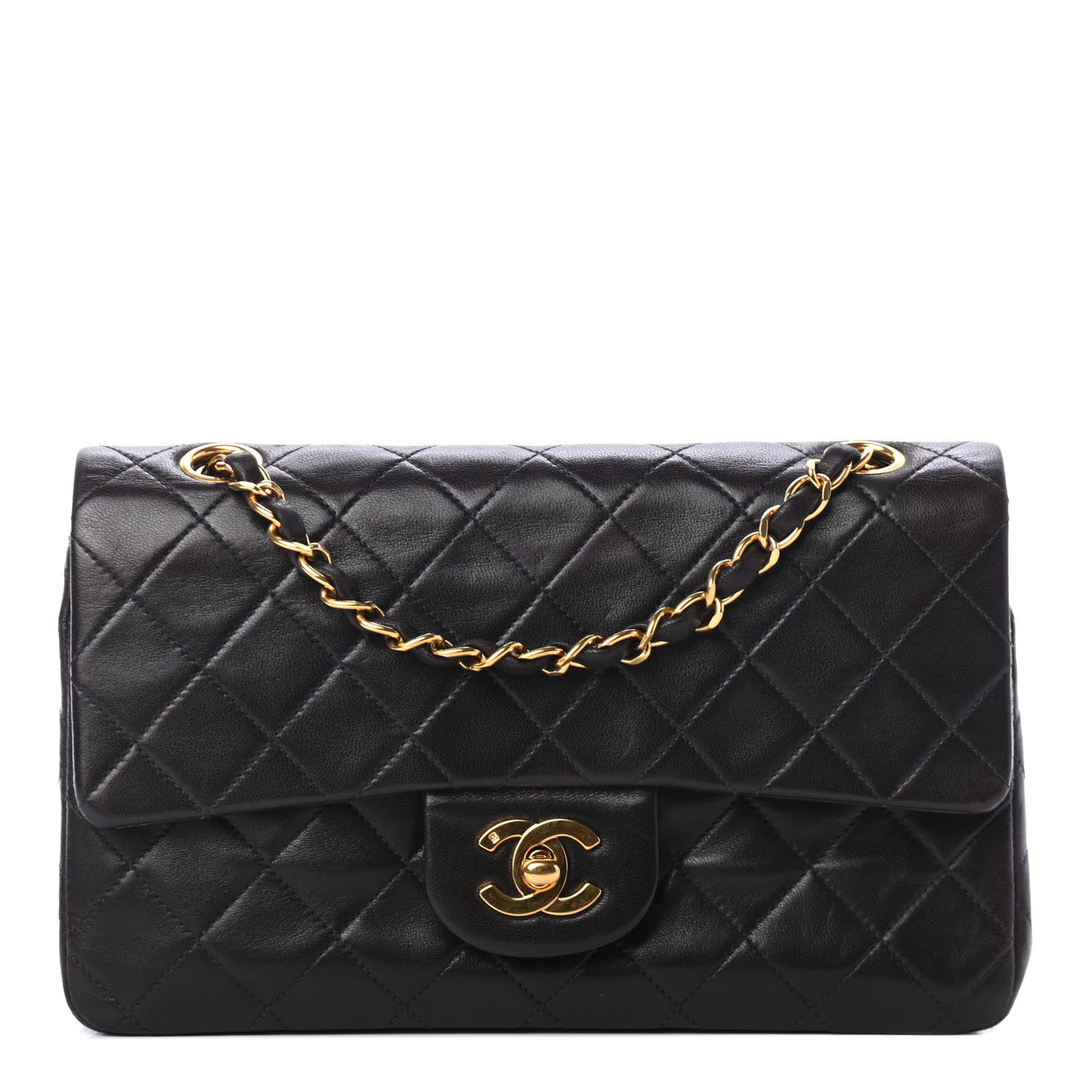 Chanel Lambskin Quilted Small Double Flap Black 1 of 4