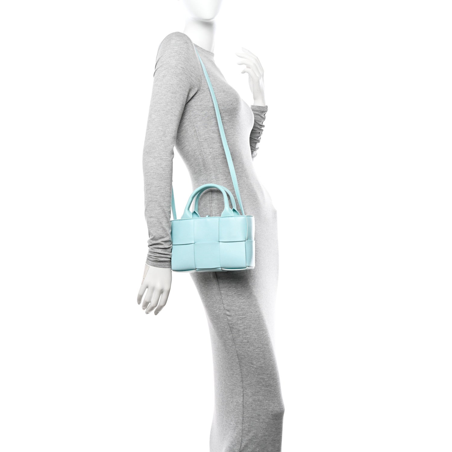 Bottega Veneta Nappa Maxi Intrecciato Mini Arco Tote Pale Blue 2 of 10
