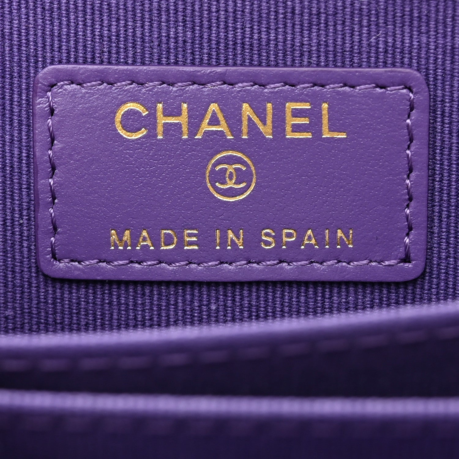 Chanel Caviar Quilted Zip Around Coin Purse Wallet Purple 6 of 8