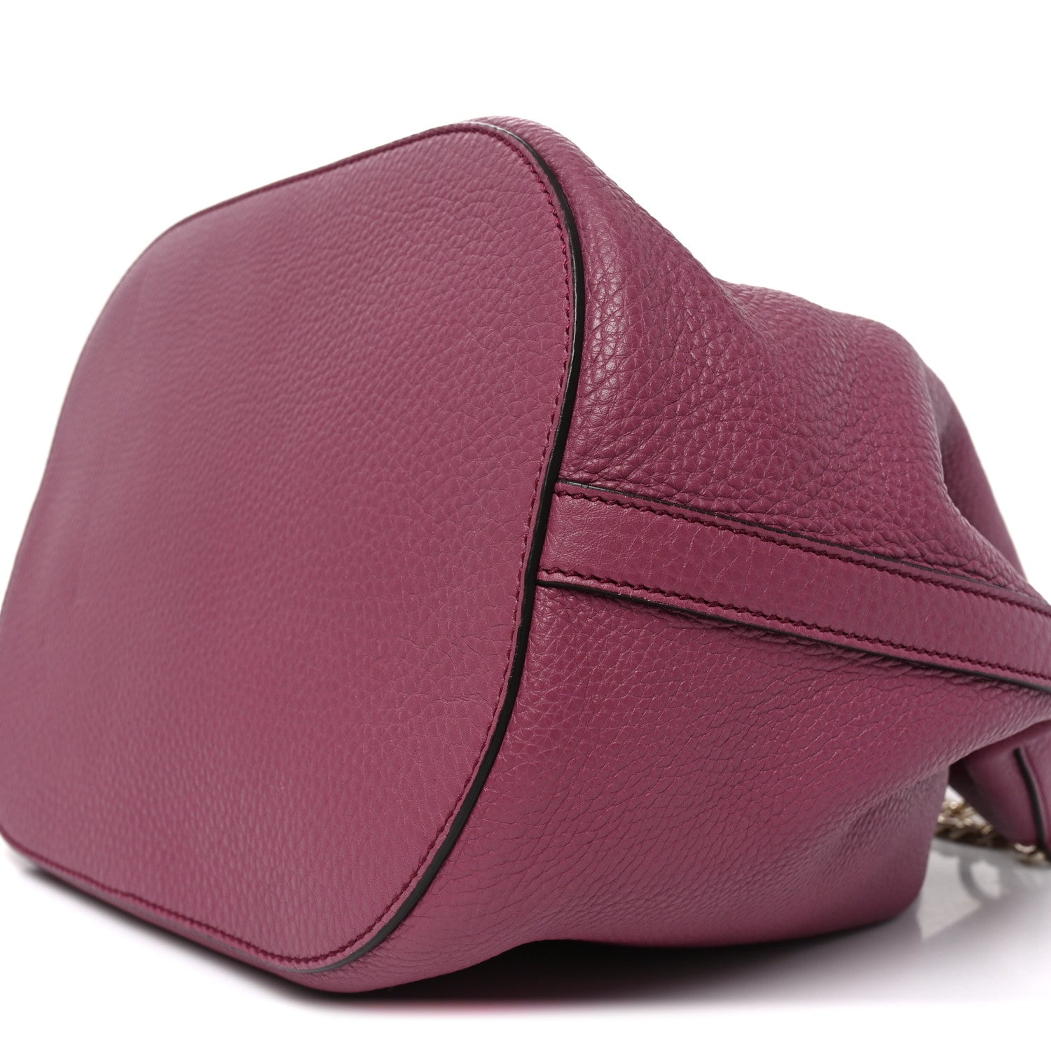 Gucci Pebbled Calfskin Miss Bamboo Bucket Bag Purple 10 of 10