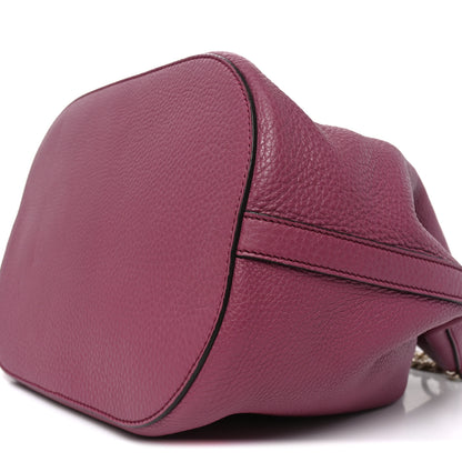 Gucci Pebbled Calfskin Miss Bamboo Bucket Bag Purple 10 of 10