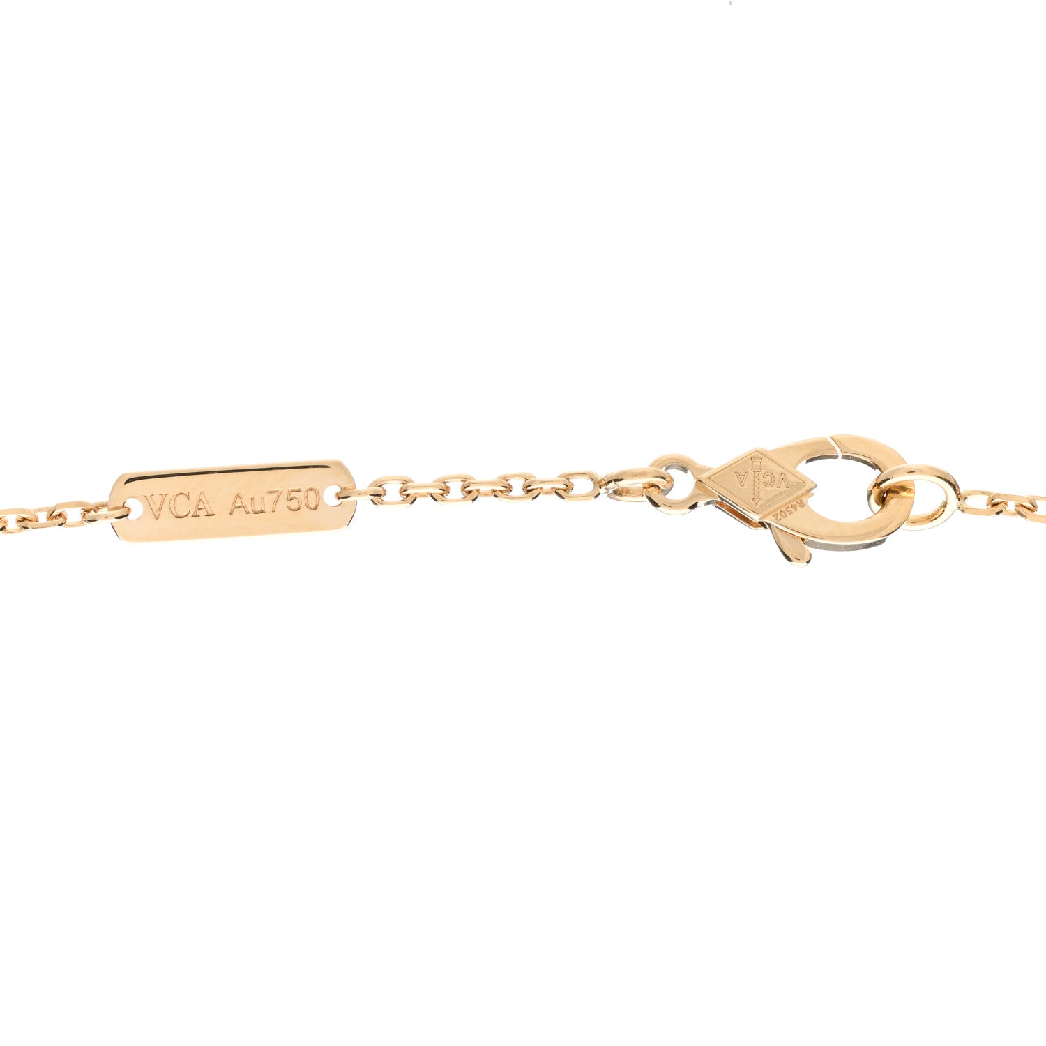 Van Cleef & Arpels 18K Yellow Gold Guilloche Vintage Alhambra Pendant Necklace 3 of 5