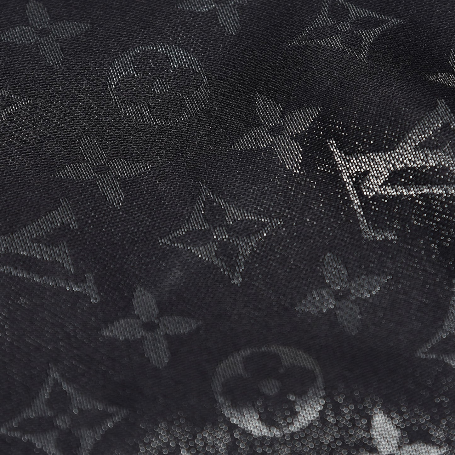 Silk Lurex Wool Monogram Shine Shawl Black