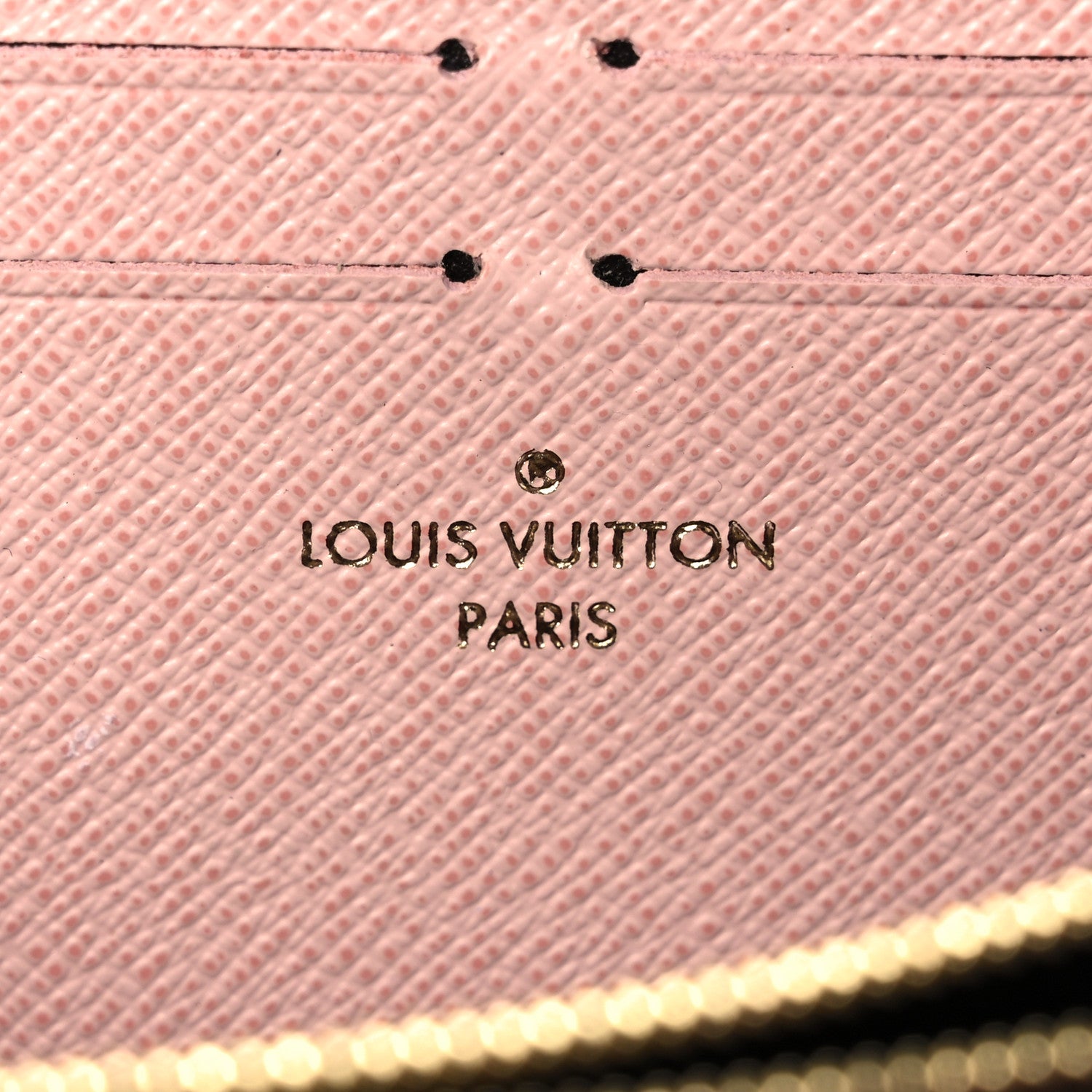 Louis Vuitton Damier Ebene Clemence Wallet Rose Ballerine 6 of 14
