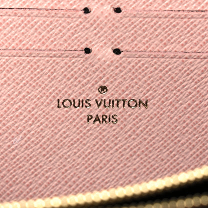 Louis Vuitton Damier Ebene Clemence Wallet Rose Ballerine 6 of 14