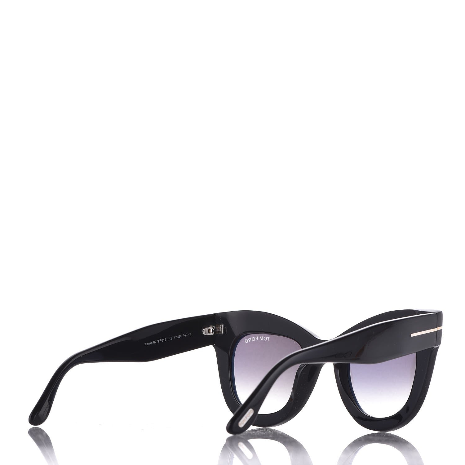 Tom Ford Karina Cat Eye Sunglasses TF612 Black 4 of 7