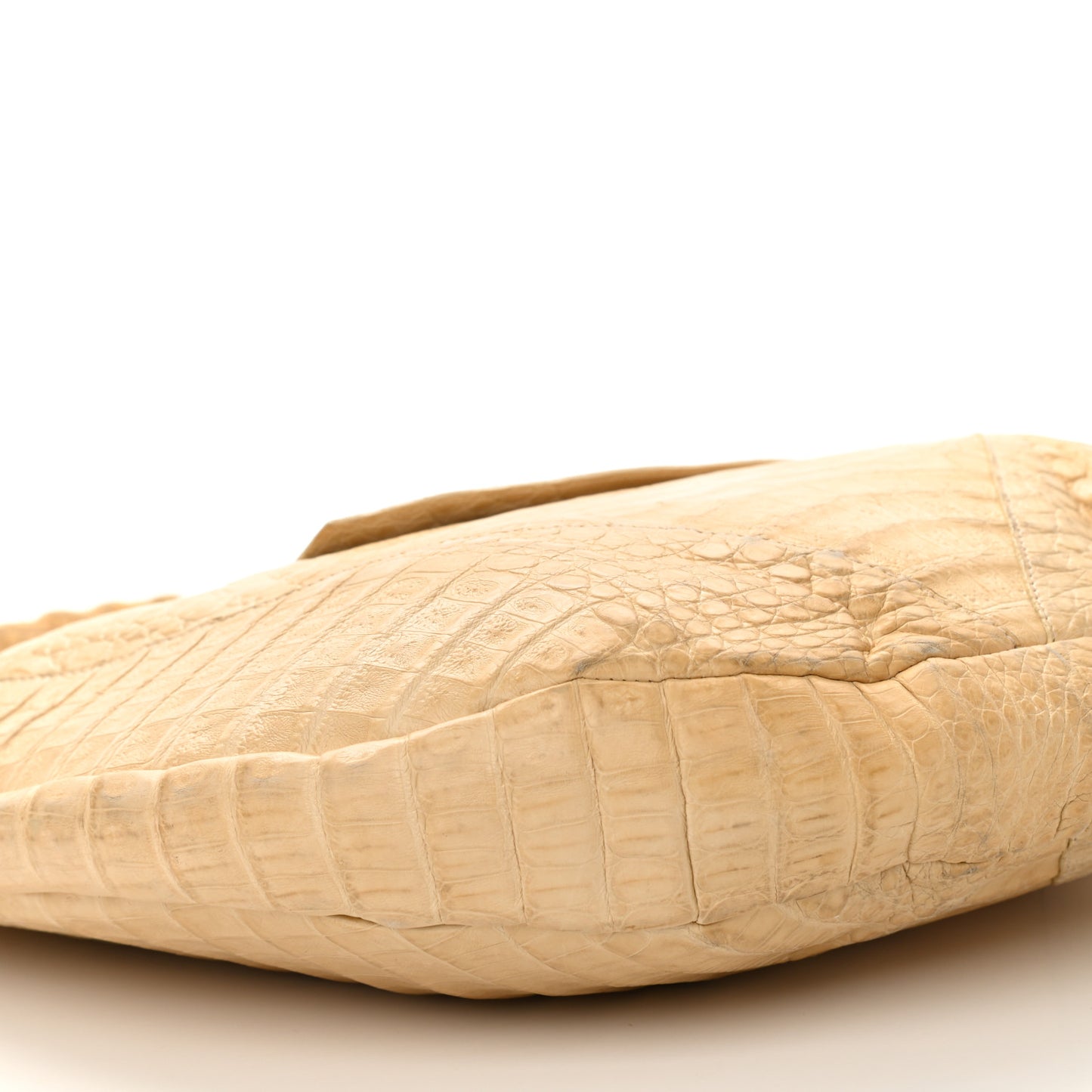 Crocodile Hobo Beige