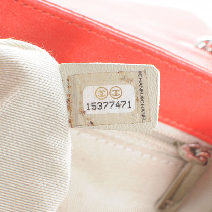 Chanel Washed Lambskin Mini Chain Around Messenger Red 8 of 8