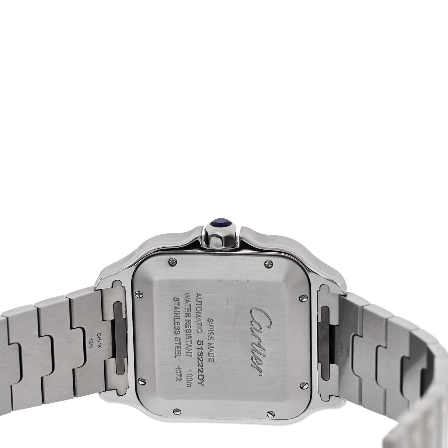 Stainless Steel 18K Yellow Gold 39.8mm Santos De Cartier Automatic Watch