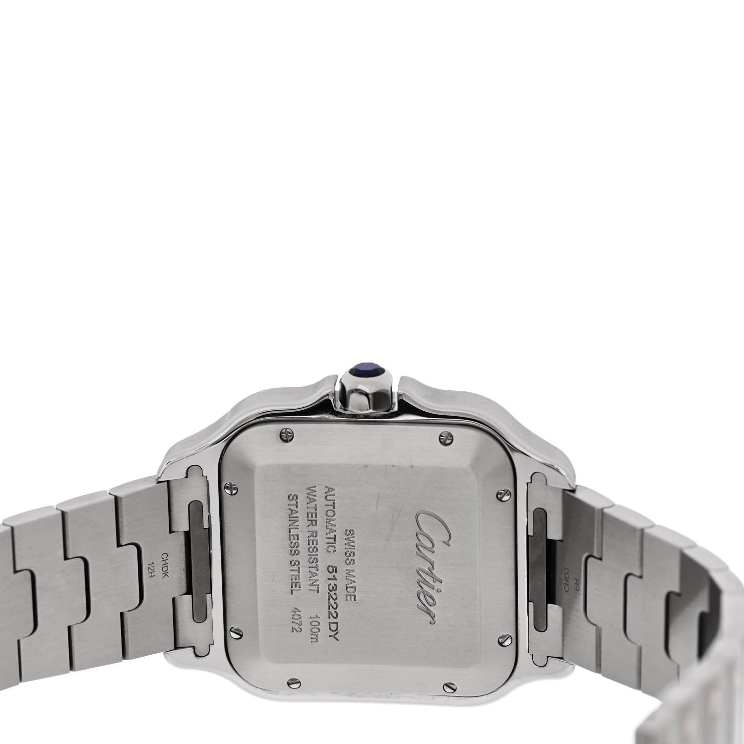 Cartier Stainless Steel 18K Yellow Gold 39.8mm Santos De Cartier Automatic Watch 4 of 5