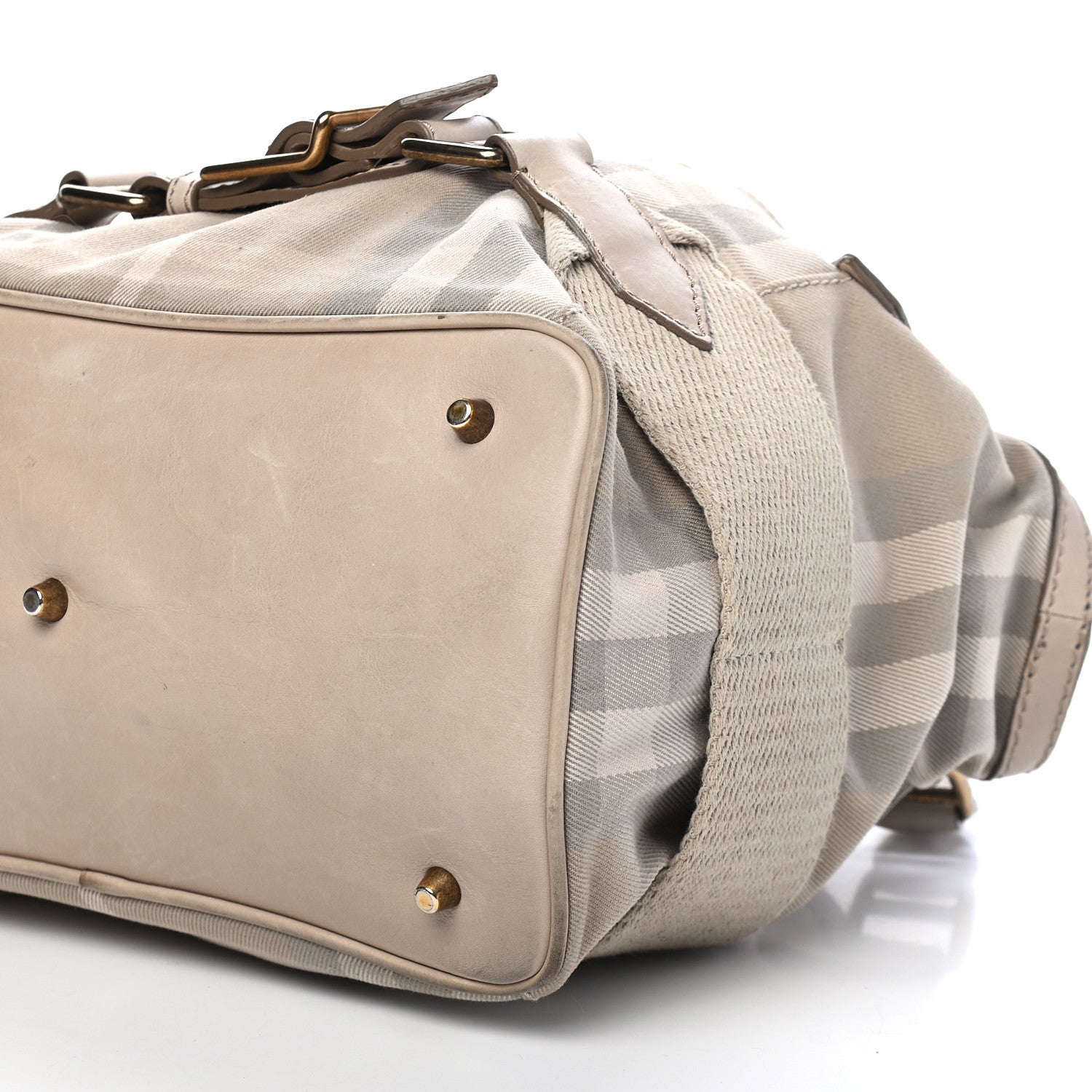 Burberry Canvas House Check Small Parsons Hobo Light Beige 6 of 8