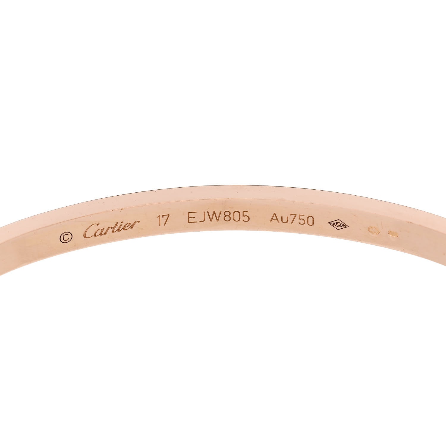 Cartier 18K Pink Gold Small LOVE Bracelet 17 7 of 8