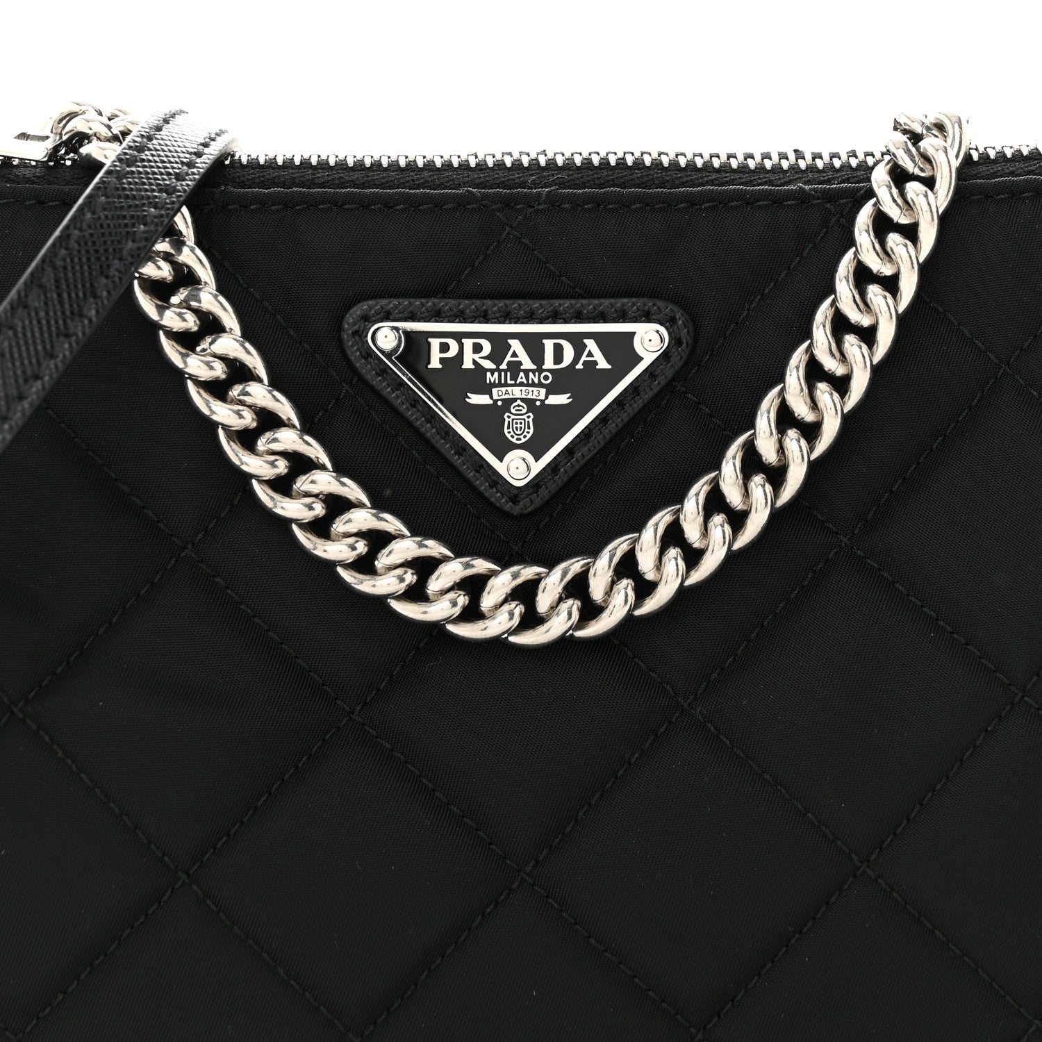 Prada Nylon Tessuto Impuntu Quilted Crossbody Bag Black 8 of 10