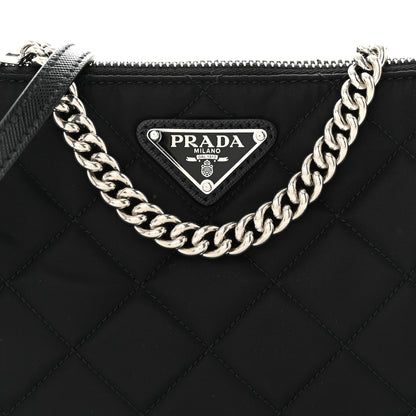 Prada Nylon Tessuto Impuntu Quilted Crossbody Bag Black 8 of 10