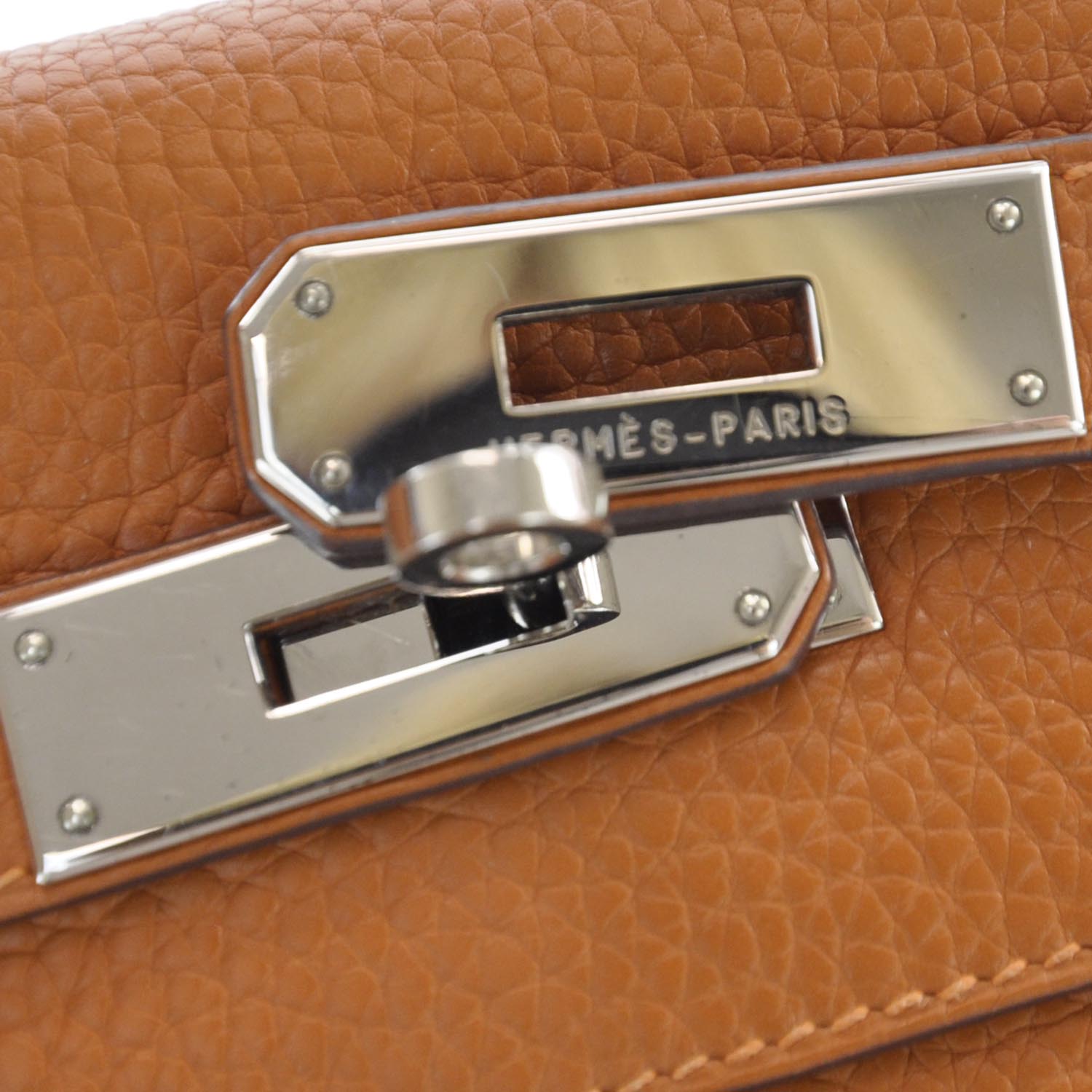 Hermes Clemence Kelly 28 Potiron Orange 5 of 9