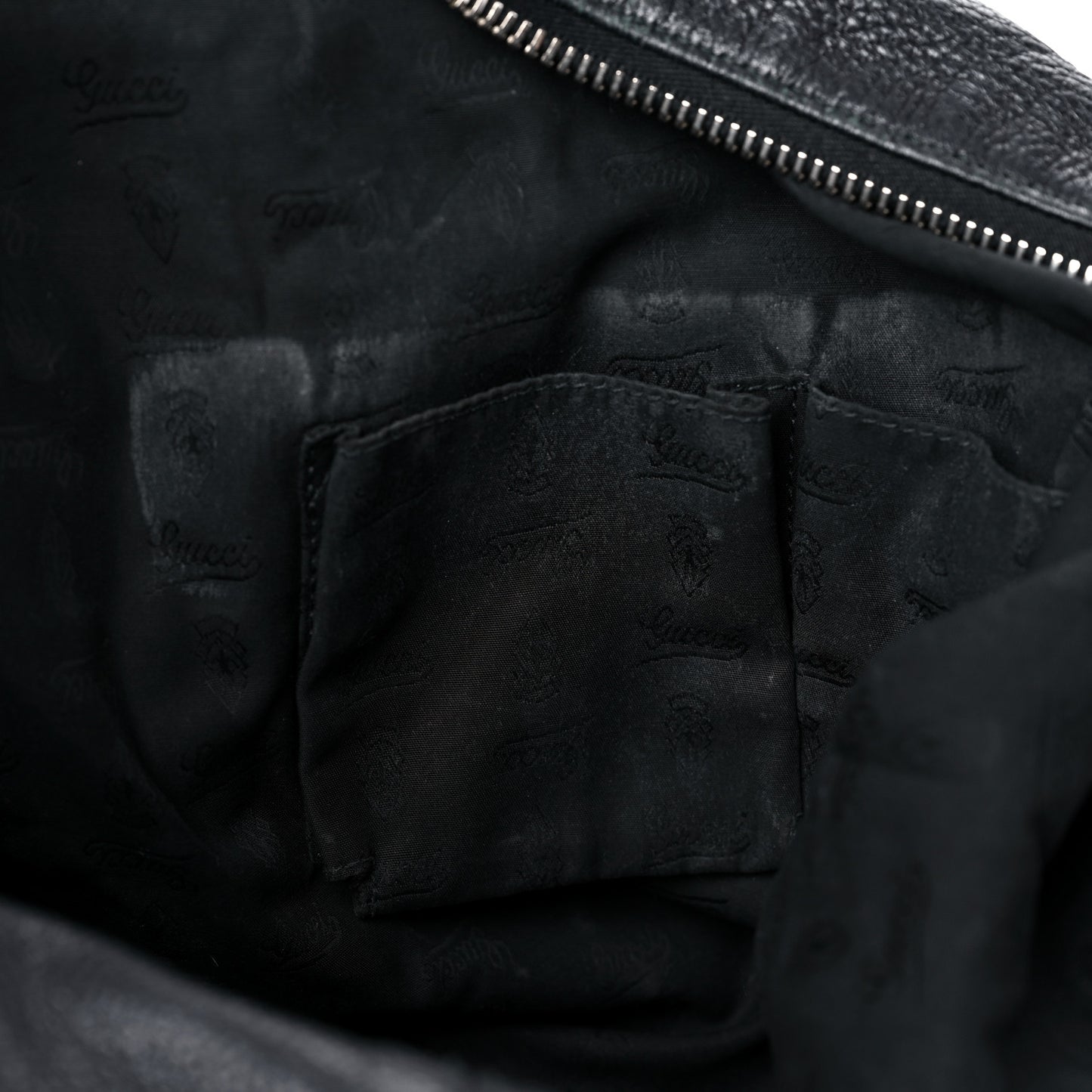 Pebbled Calfskin Medium Jungle Hobo Black