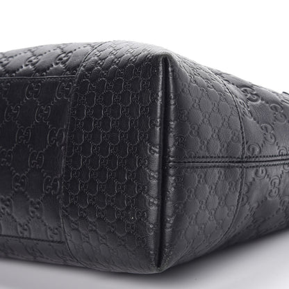 Gucci Guccissima Medium Bree Foldover Tote Black 10 of 13