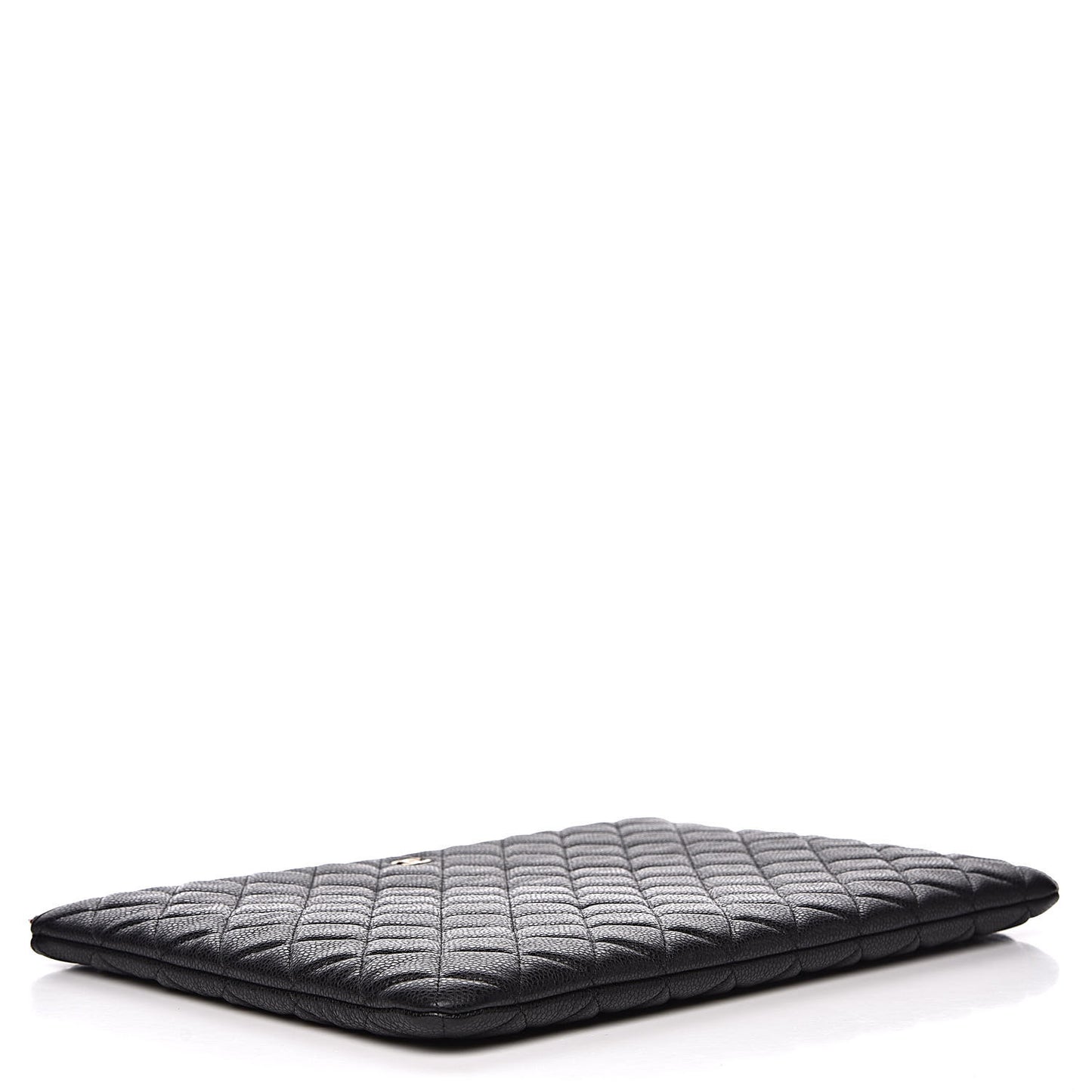 Caviar Quilted Large Cosmetic Case Black